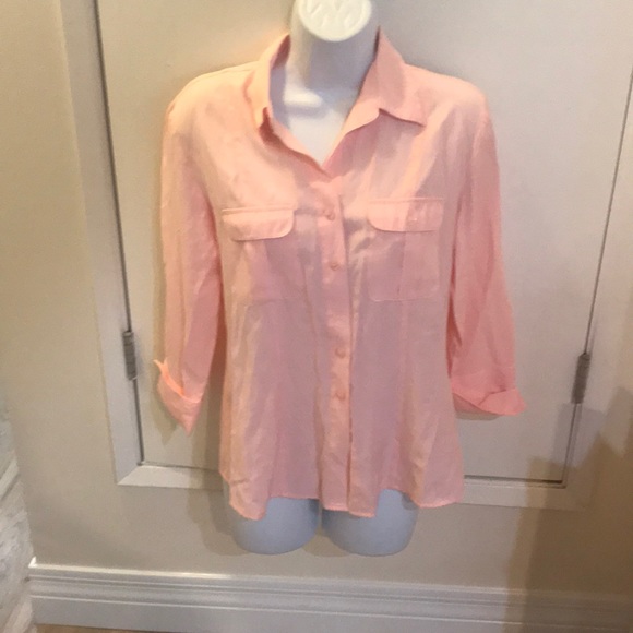 Major sale $7 was $23 Dress Barn Mellon top size Medium 3/4 sleeve - Picture 1 of 8